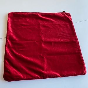 20” red pillow cover